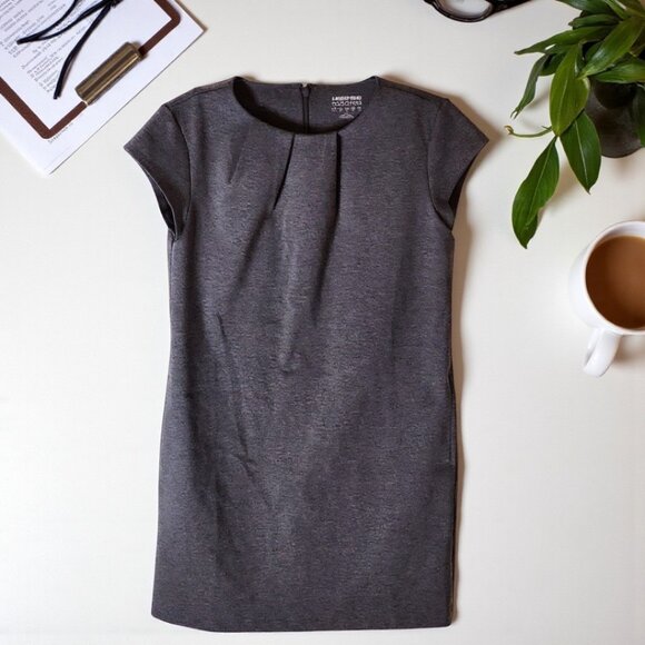 Lands’ End Gray Ponte Shift Dress – 2P - Picture 4 of 8